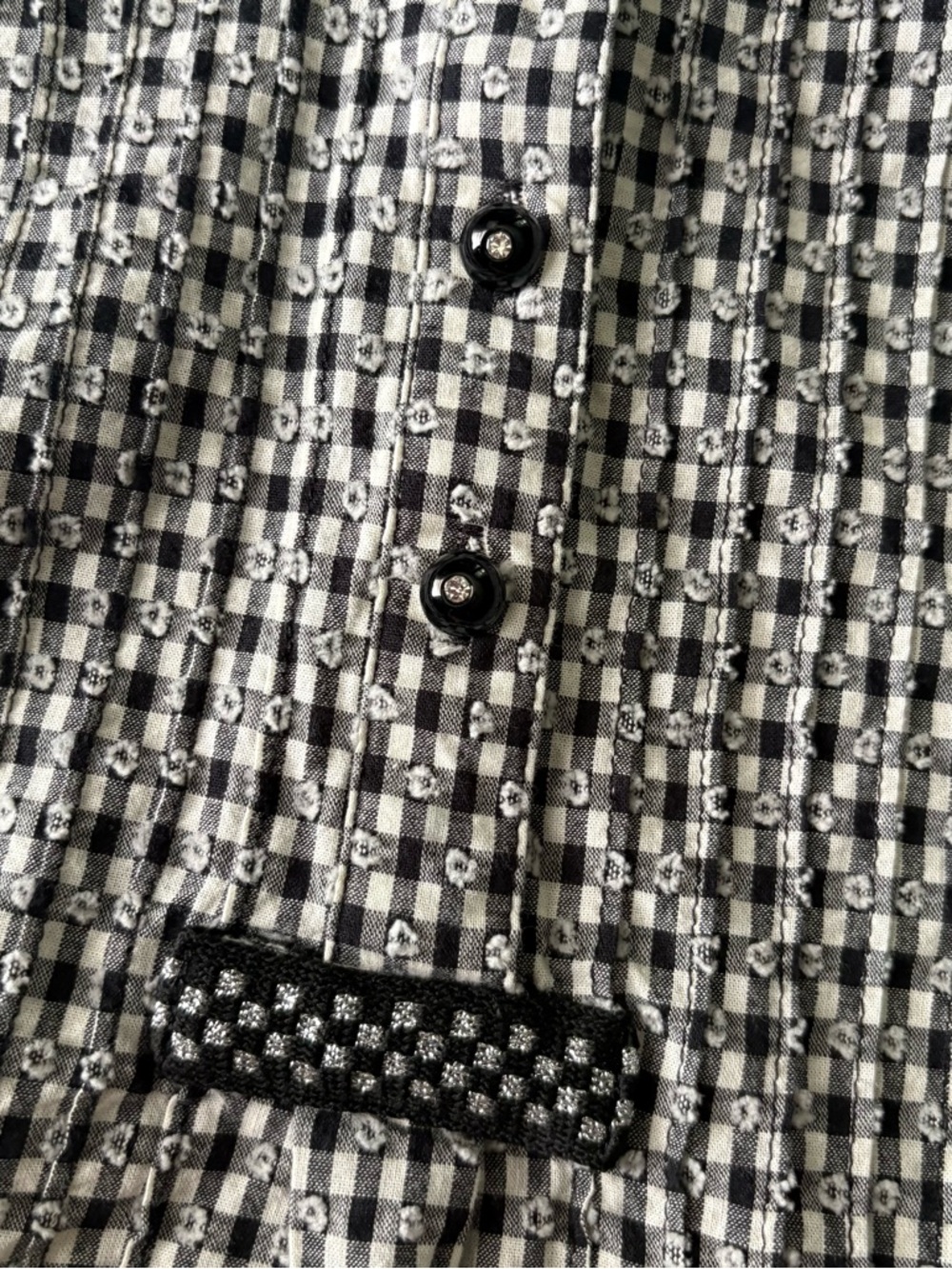 John Mark Mixed Print Black and White Top Size Large - Picture 6 of 9